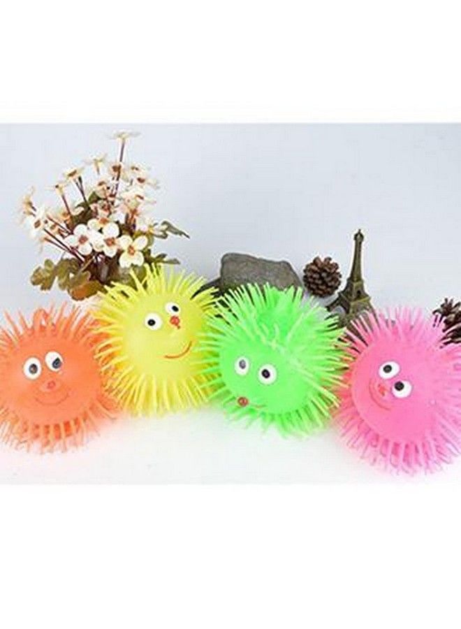 Lighting Puffer Toy Squishy Rubber Soft Ball For Kids Boys And Girls Set Of 2 Multi Color