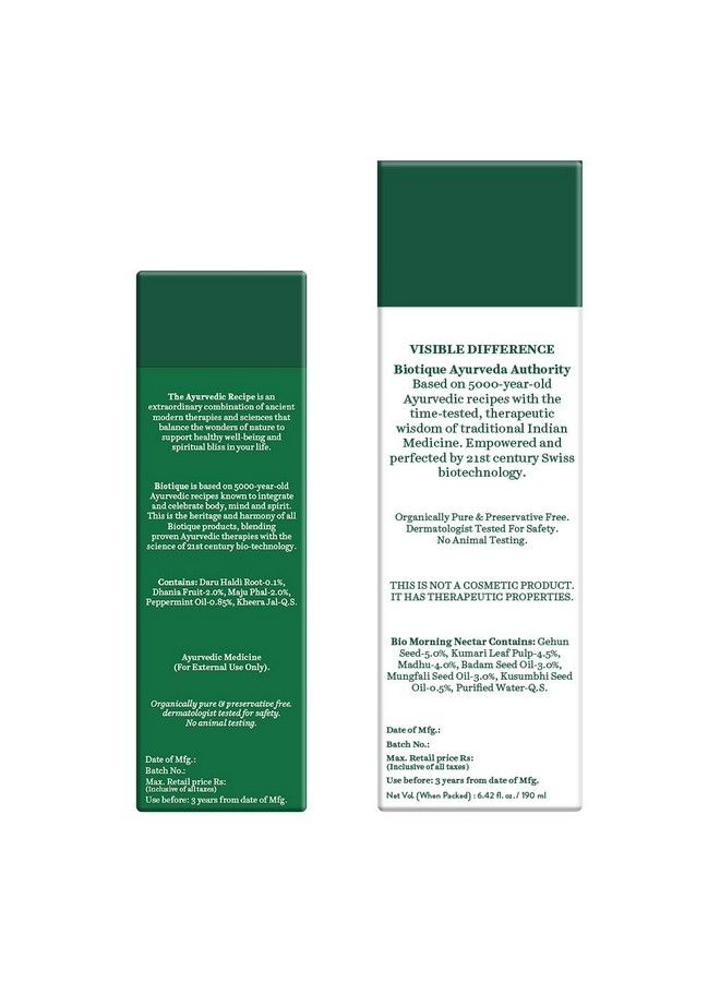 Bio Cucumber Pore Tightening Toner 120Ml And Morning Nectar Flawless Skin Lotion For All Skin Types 190Ml (Pack Of 2) (Pack Of 2)