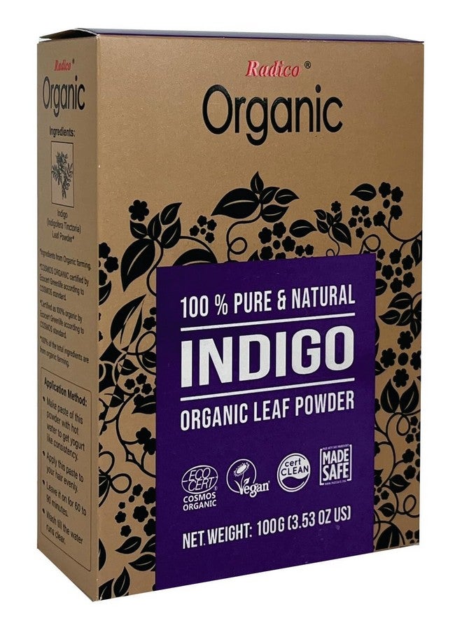 Organic Indigo Leaf Powder Hair Color 100G Black (Pack Of 4)