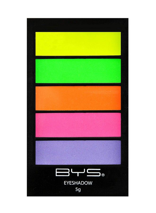 5 Neon Shades Eyeshadow Compact Eye Makeup Palette With Applicator