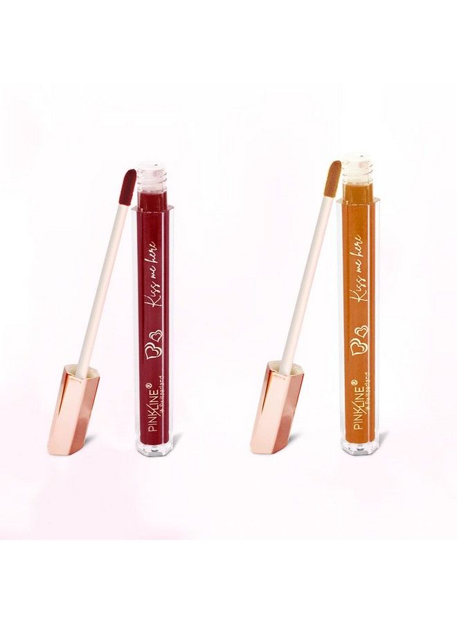 Intense Matte Velvet Lip Gloss/Noncracking Antitransfer Longlasting Waterproof Liquid Lipstick/Lip Gloss Set (Pack Of 2)