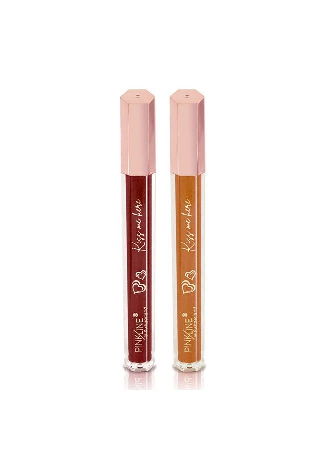 Intense Matte Velvet Lip Gloss/Noncracking Antitransfer Longlasting Waterproof Liquid Lipstick/Lip Gloss Set (Pack Of 2)