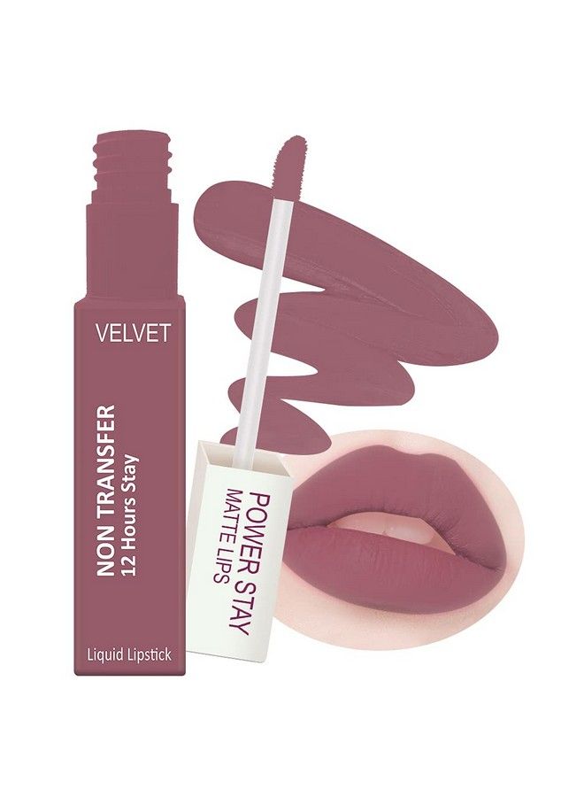 Power Stay Long Last Matte Lipstick Combo Of 3 Waterproof (12 Hrs Stay) (Bridal Maroon Mauve Matte Sandy Nude Pack Of 3)