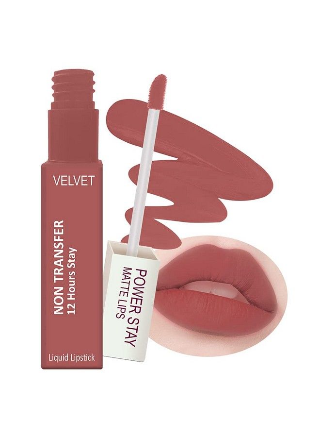 Power Stay Long Last Matte Lipstick Combo Of 3 Waterproof (12 Hrs Stay) (Bridal Maroon Mauve Matte Sandy Nude Pack Of 3)