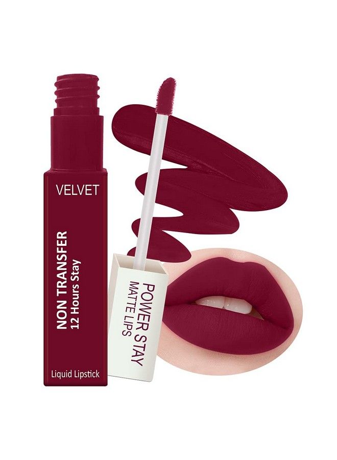 Power Stay Long Last Matte Lipstick Combo Of 3 Waterproof (12 Hrs Stay) (Bridal Maroon Mauve Matte Sandy Nude Pack Of 3)