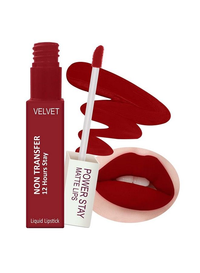 Power Stay Long Last Matte Lipstick Combo Of 2 Waterproof (12 Hrs Stay) (Cocoa Brown Peppy Red Pack Of 2)