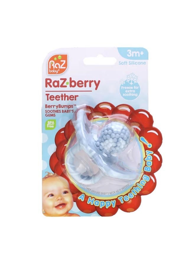 RaZ berry Teether 3 Months Blue 1 Count