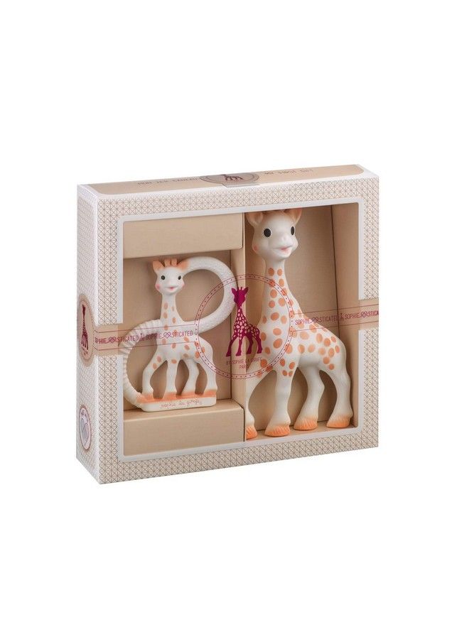 Sophie La Girafe Gift Set Including Our Two Best Sellers The Original Sophie La Girafe And The So Pure Teething Ring 100% Natural Rubber Teether Toy Bpa Free For Babies From 0 Month