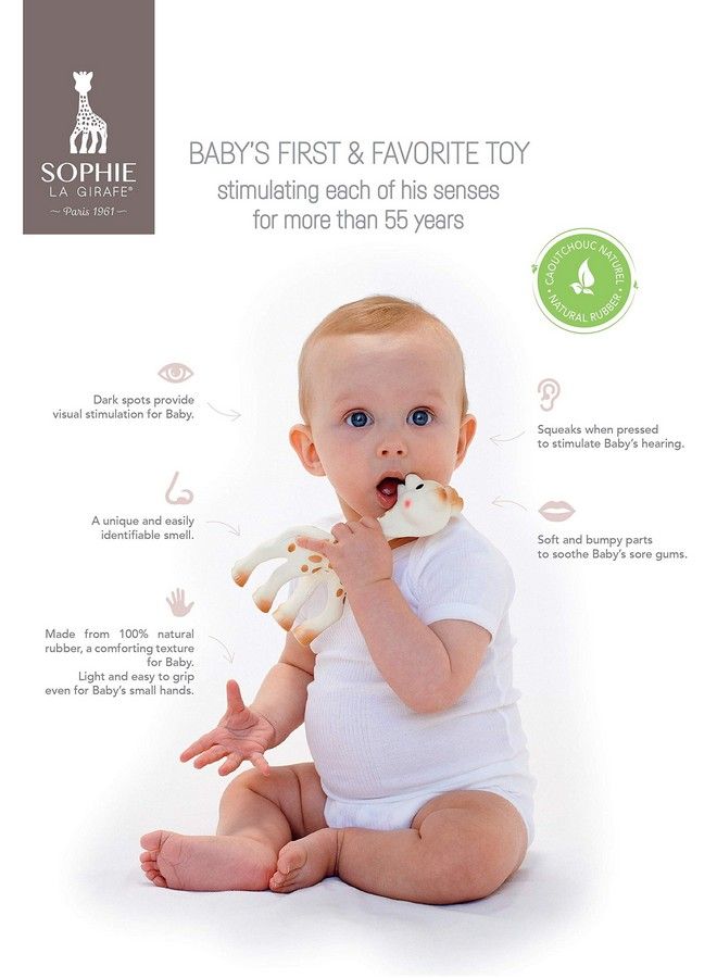 Sophie La Girafe Gift Set Including Our Two Best Sellers The Original Sophie La Girafe And The So Pure Teething Ring 100% Natural Rubber Teether Toy Bpa Free For Babies From 0 Month