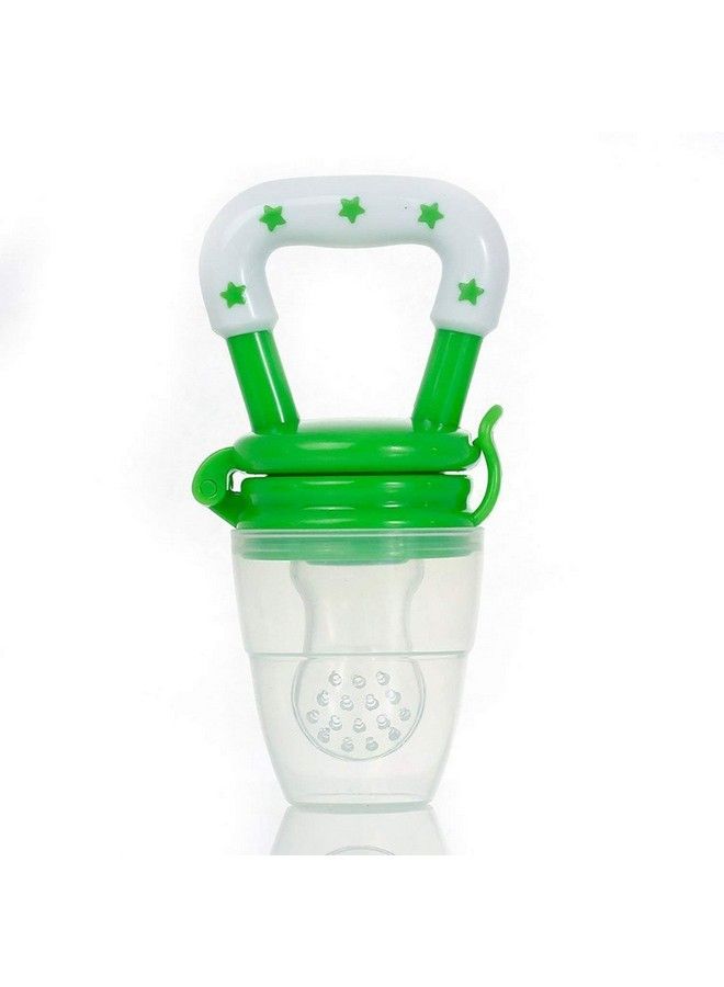 Baby Pacifier Food Feeder Silicone Fresh Fruit Vegetable Teething Nibbler Feeding Pacifier Bpa Free; Self Soothing Fruit Toy For Toddlers;Infants(4 Months+) (Green Pack Of 1)