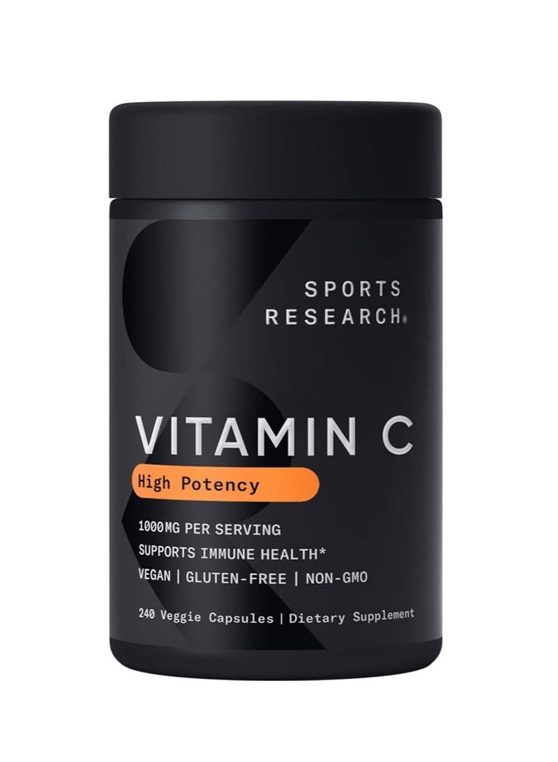 Sports Research Vitamin C 1000 mg 240 Veggie Capsules