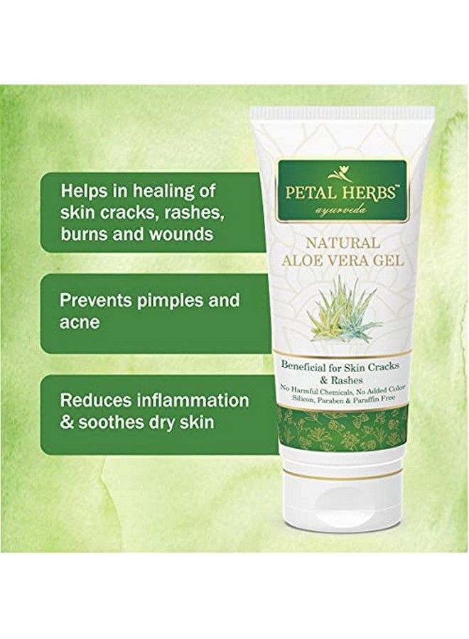 100 Gm Natural Aloe Vera Gel To Prevent Pimples And Acne + 100 Ml Natural Rose Toner To Reduce Enlarged Skin Pores Silicon Paraben Paraffin Free Pack Of 2