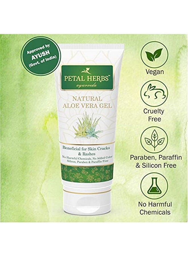 100 Gm Natural Aloe Vera Gel To Prevent Pimples And Acne + 100 Ml Natural Rose Toner To Reduce Enlarged Skin Pores Silicon Paraben Paraffin Free Pack Of 2