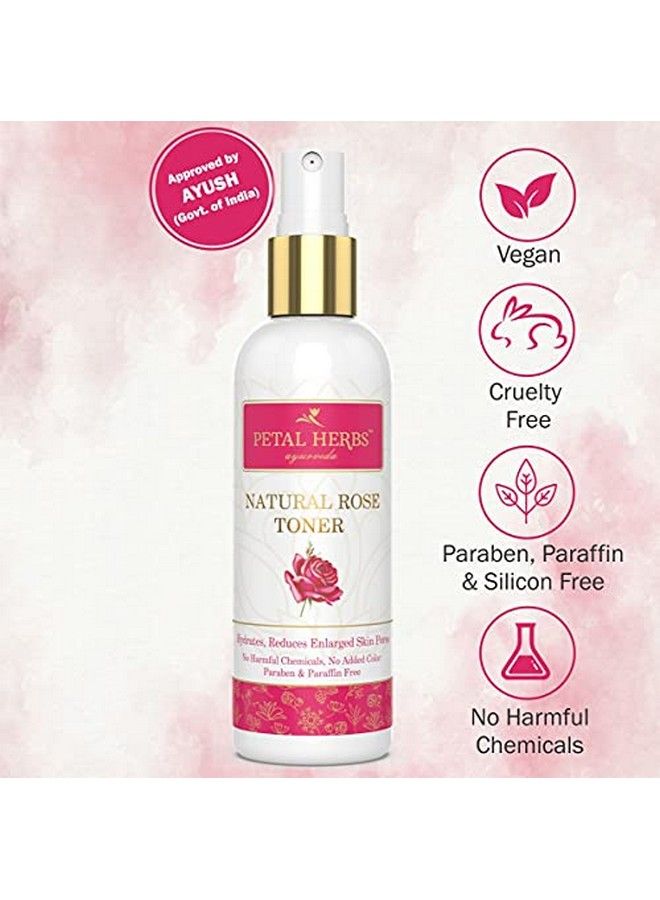 100Ml Moringa & Safflower Moisturizing Lotion To Reduce Skin Damage And Lighten The Dark Spots + 100Ml Natural Rose Toner To Reduce Enlarged Skin Pores Silicon Paraben Paraffin Free Pack Of 2