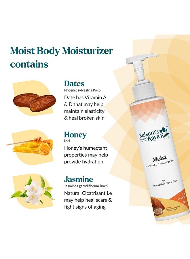 Moist Daily Body Moisturizer For Intense Hydration & Glow (200Ml)