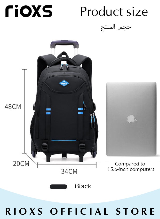 Kids Backpacks,Rolling Schoolbag For Kids Boys,Trolley School Bookbags,Large Capacity Wheeled Luggage Bag,Backpack With Six-wheels,Elementary Boys Schoolbag,Portable Rolling Backpack For School/Weekend Trips/Travelling