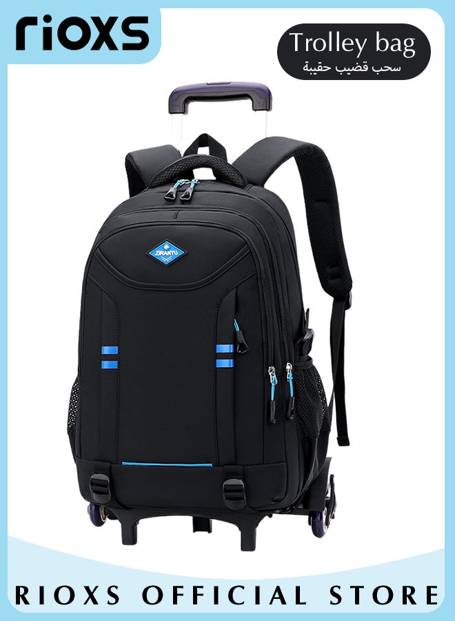 Kids Backpacks,Rolling Schoolbag For Kids Boys,Trolley School Bookbags,Large Capacity Wheeled Luggage Bag,Backpack With Six-wheels,Elementary Boys Schoolbag,Portable Rolling Backpack For School/Weekend Trips/Travelling