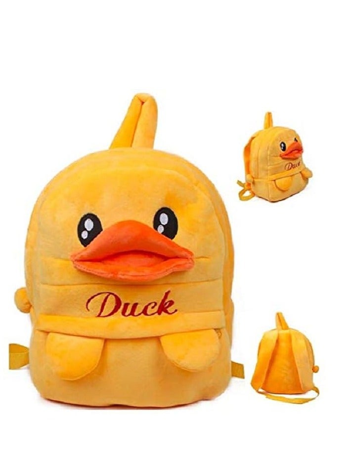 blue tree New Velvet Kids School Nursery Picnic CarryTravelling Bag 2 to 5 Age (Best Duck) (Yellow)