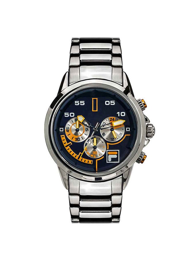 Men's Analog Round Shape Stainless Steel Wrist Watch 38-168-002 - 45 Mm