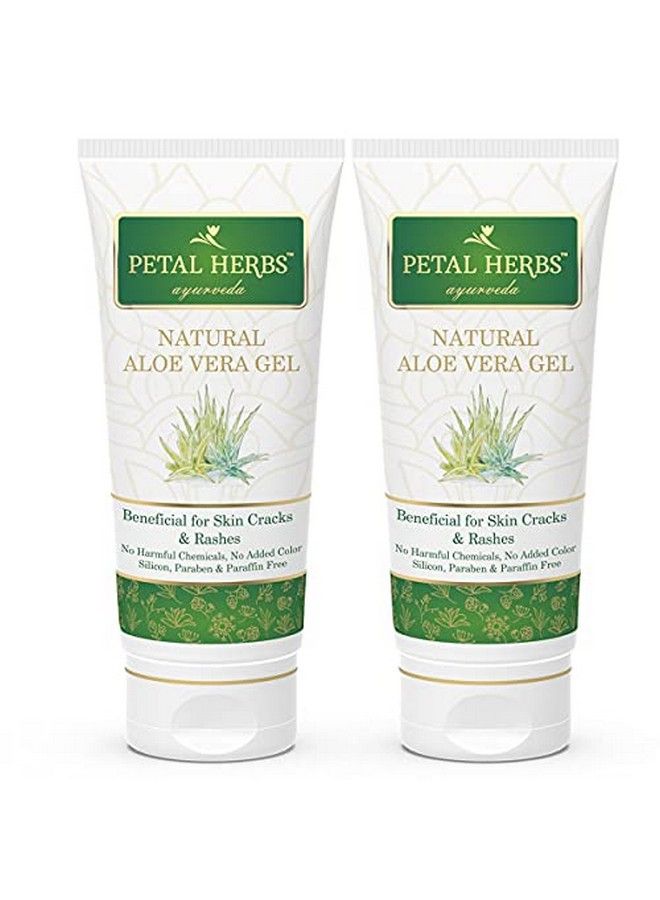 Herbal Aloe Vera Gel For Face & Skin ; Pure & Natural Face Gel To Prevent Pimples & Acne Helps In Healing Of Skin Cracks And Rashes No Silicon Paraben Paraffin Pack Of 2