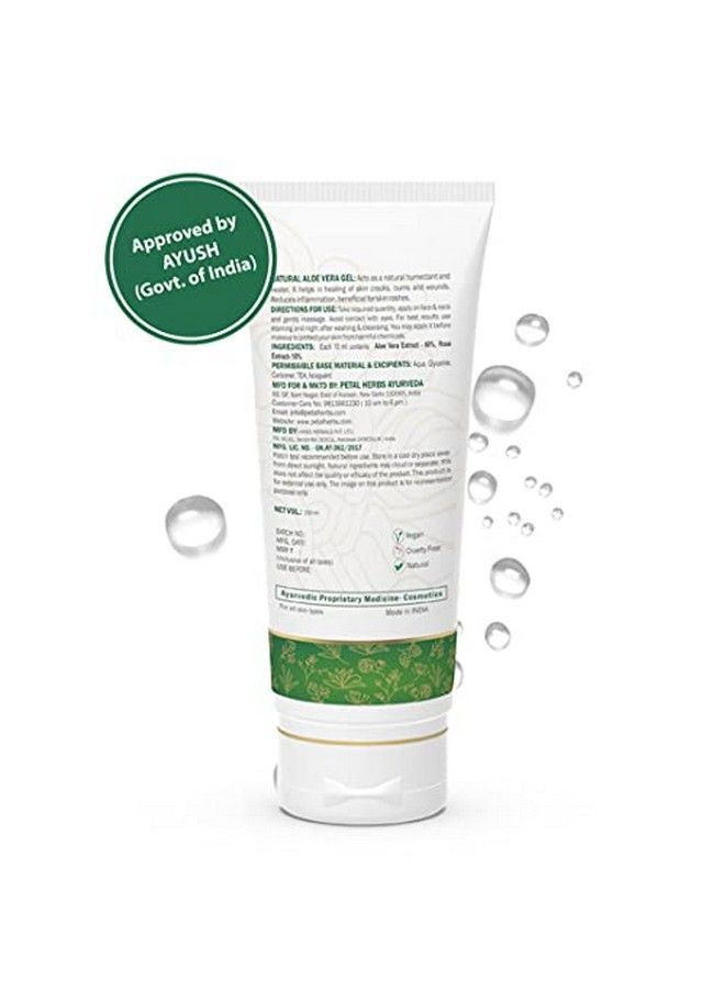 Herbal Aloe Vera Gel For Face & Skin ; Pure & Natural Face Gel To Prevent Pimples & Acne Helps In Healing Of Skin Cracks And Rashes No Silicon Paraben Paraffin Pack Of 2