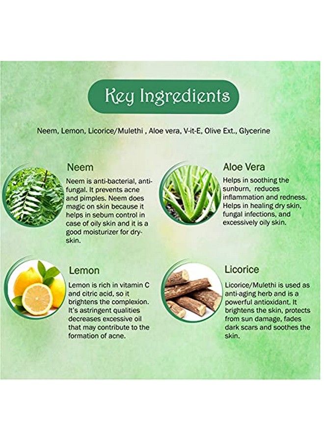 100 Gm Neem & Aloe Vera Face Wash To Rejuvenate And Cleanse The Skin + 100 Gm Natural Aloe Vera Gel To Prevent Pimples And Acne Silicon Paraben Paraffin Free Pack Of 2