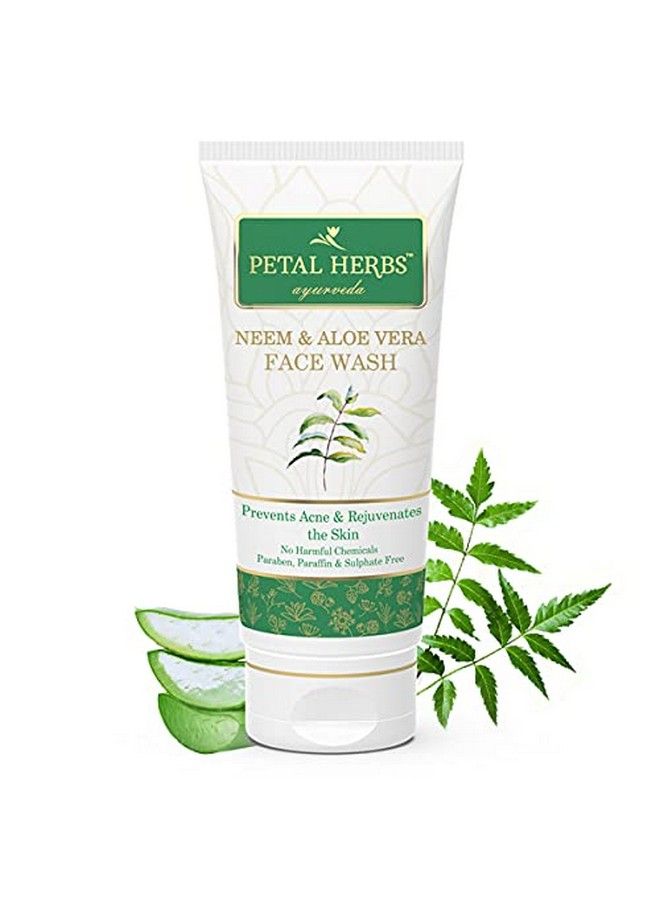 100 Gm Neem Face Wash To Prevent Pimples And Acne + 100 Ml Moringa Moisturizing Lotion To Reduce Skin Damage And Lightens The Dark Spots Sulphate Silicon Paraben Paraffin Free Pack Of 2