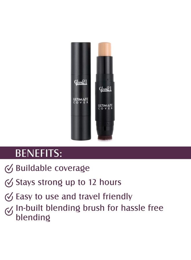 Glam21 Ultimate Cover Foundation Stick ; Long Lasting Formula For All Skin Tone ; 8Gm; 05Rich Toffee