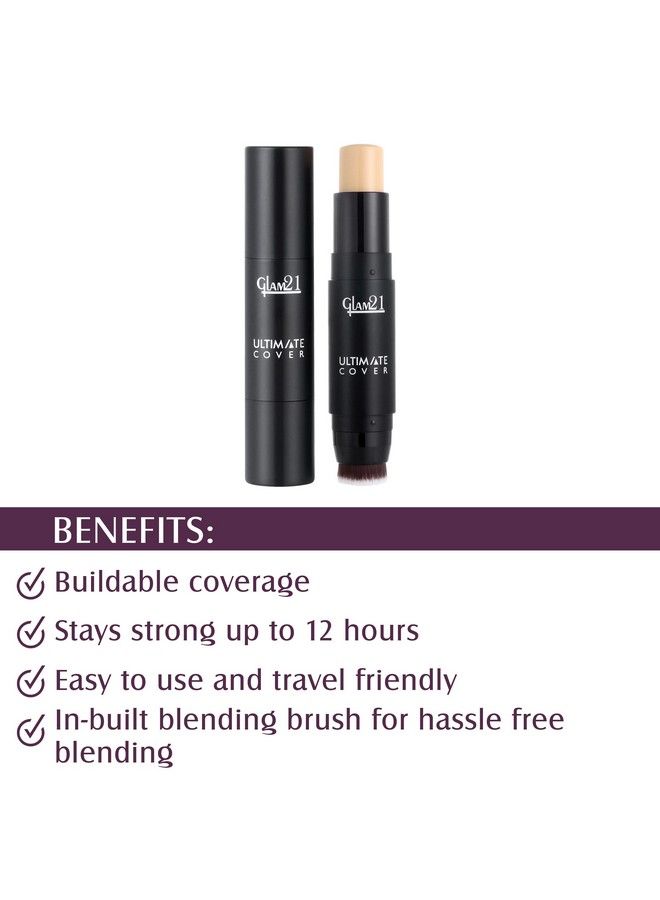 Glam21 Ultimate Cover Foundation Stick ; Long Lasting Formula For All Skin Tone ; 8Gm; 01Vanilla Twist
