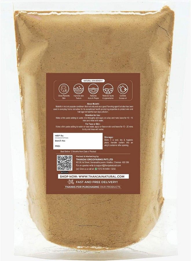 500G Mulethi Powder (Licorice Powder ; Glycyrrhiza Glabra ; Yashtimadhu) For Body ; Skin Whitening ; For Body Skin And Hair.