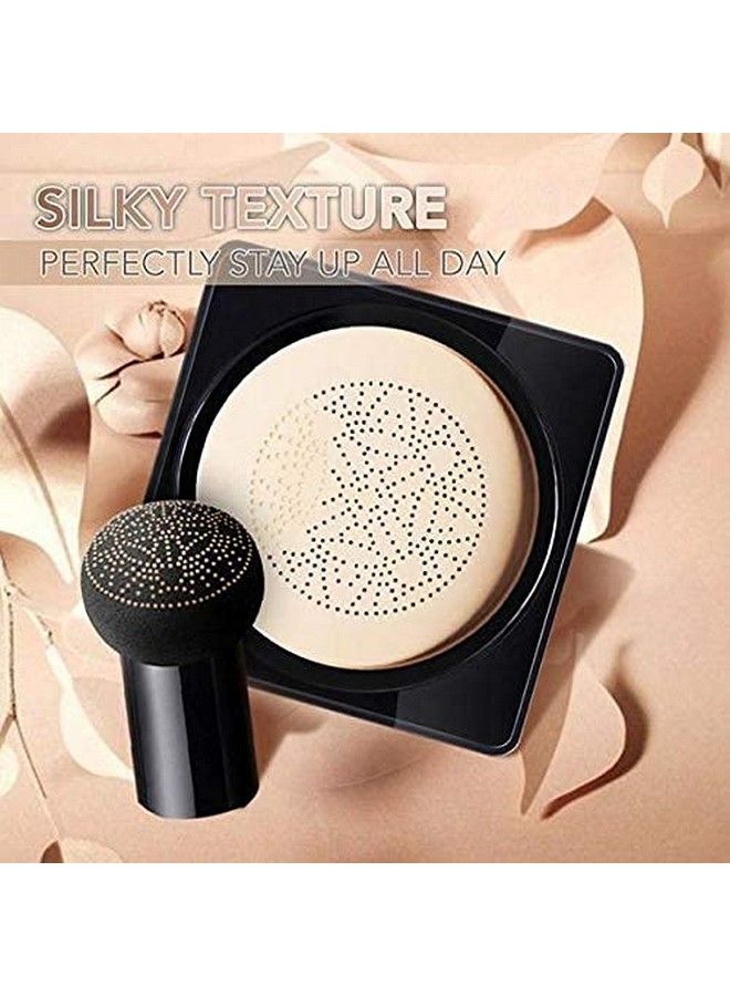 1 Bb Cc Cream Foundation With 1 Mushroom Head Air Cushion 20G And 12 Pcs Brown Makeup Brushes Set (Pack Of 14)