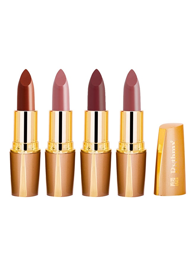 Pack Of 4 Creamy Matte Intense Wear Lipstick Brown