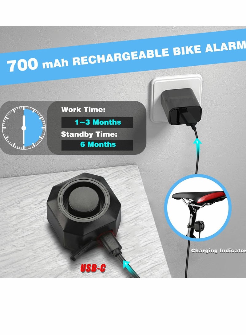 USB Rechargeable Bike Alarm with Remote