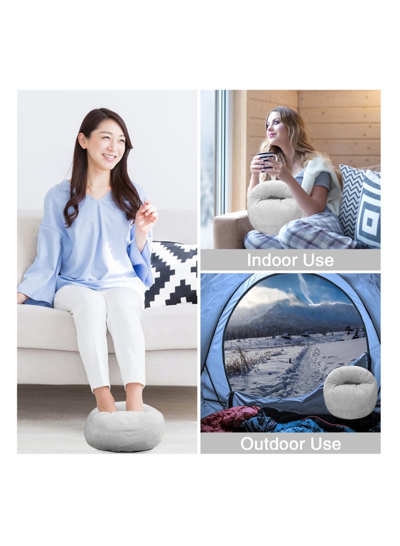 Electric Heated Foot Warmer, USB Fast Heating Foot Pad Soft Flannel Foot Warmer Slippers Anti-Slip Heated Foot Warmer Cozy Electric Foot Warmer Pad Heated Footwear for Men and Women