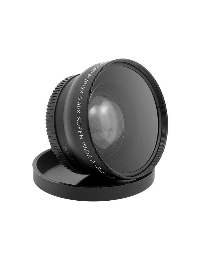 HD 52MM 0.45x Wide Angle Lens with Macro Lens Replacement for Canon Nikon Sony Pentax 52MM DSLR Camera
