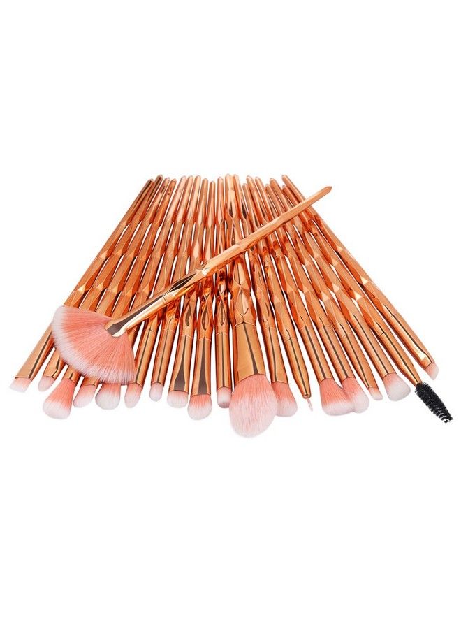 Eye Brush Set 20 Pcs Unicorn Eyeshadow Eyeliner Blending Crease Kit Makeup Brushes Make Up Foundation Eyebrow Eyeliner Blush Cosmetic Concealer Brushes (Rose Gold)