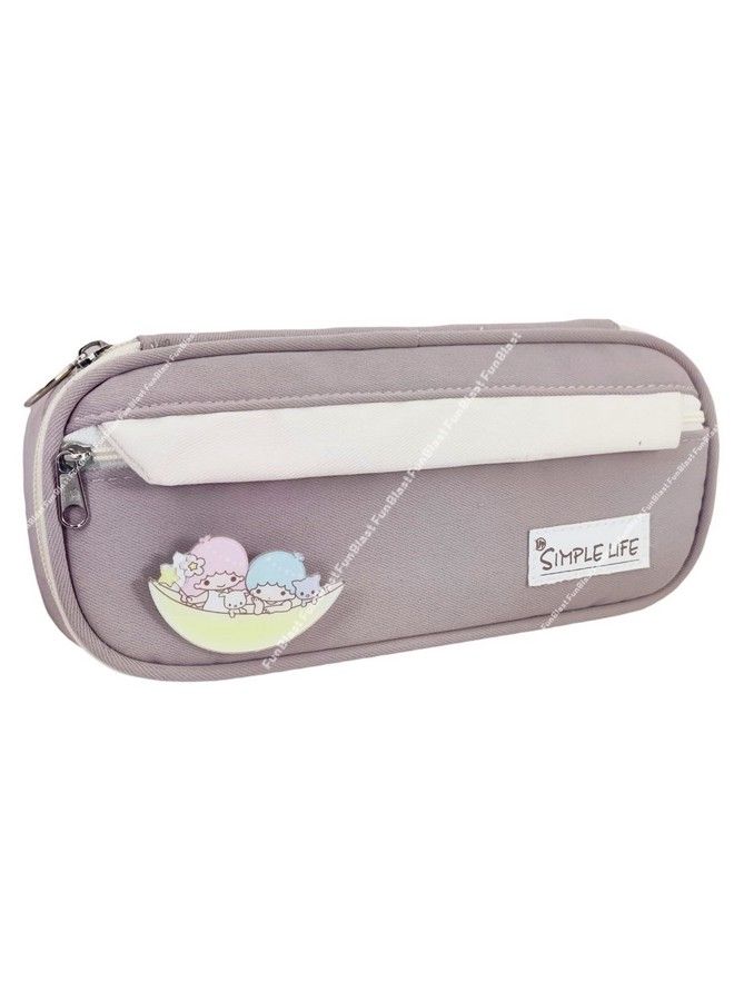 Multipurpose Pouch For Stationary Items Travel Pouch Toiletry Shaving Cosmetic Makeup Kit Bag Zipper Stationary Case Pen Pencil Cosmetics Pouch (Pink)