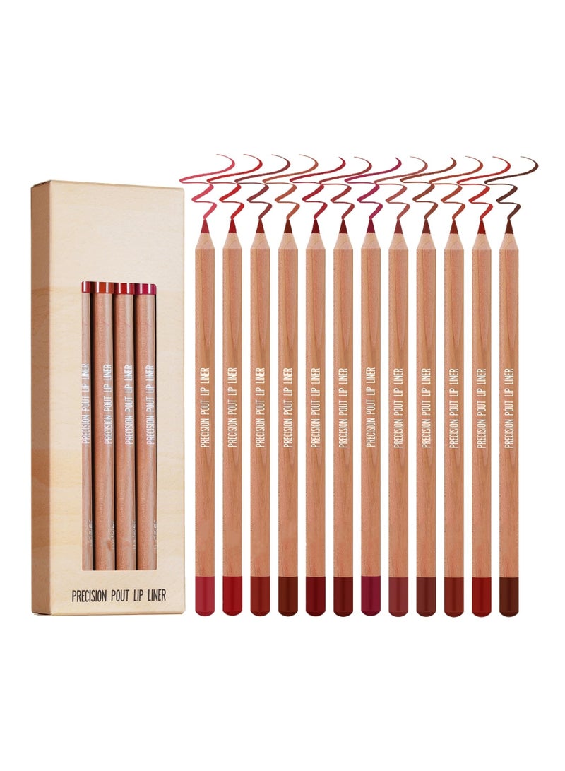 12 Colors Matte Lip Liner Pencil Set