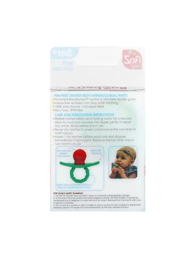 RaZ berry Teether 3 Months Green Red 1 Count