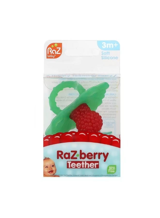 RaZ berry Teether 3 Months Green Red 1 Count
