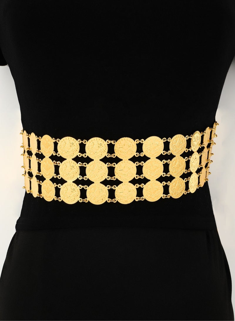 MANDI simple retro gold-plated Muslim belt