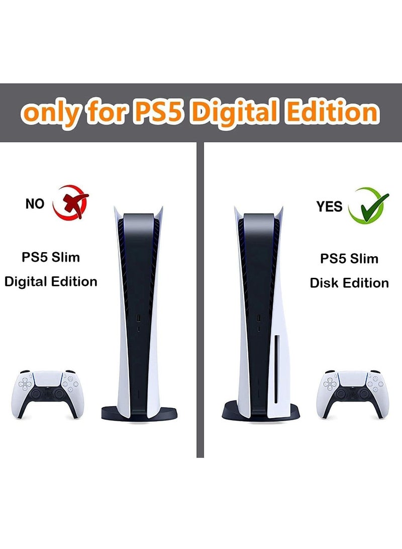 Skin for PlayStation 5 Slim Disc Version, Sticker for PS5 Vinyl Decal Cover for Playstation 5 Controller, Full Wrap Skin Protective Film Sticker Compatible with PS5 Slim Disk Edition (P)