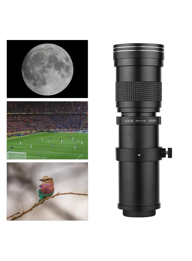 Camera MF Super Telephoto Zoom Lens F/8.3-16 420-800mm T Mount with Universal 1/4 Thread Replacement for Canon Nikon Sony Fujifilm Olympus Cameras