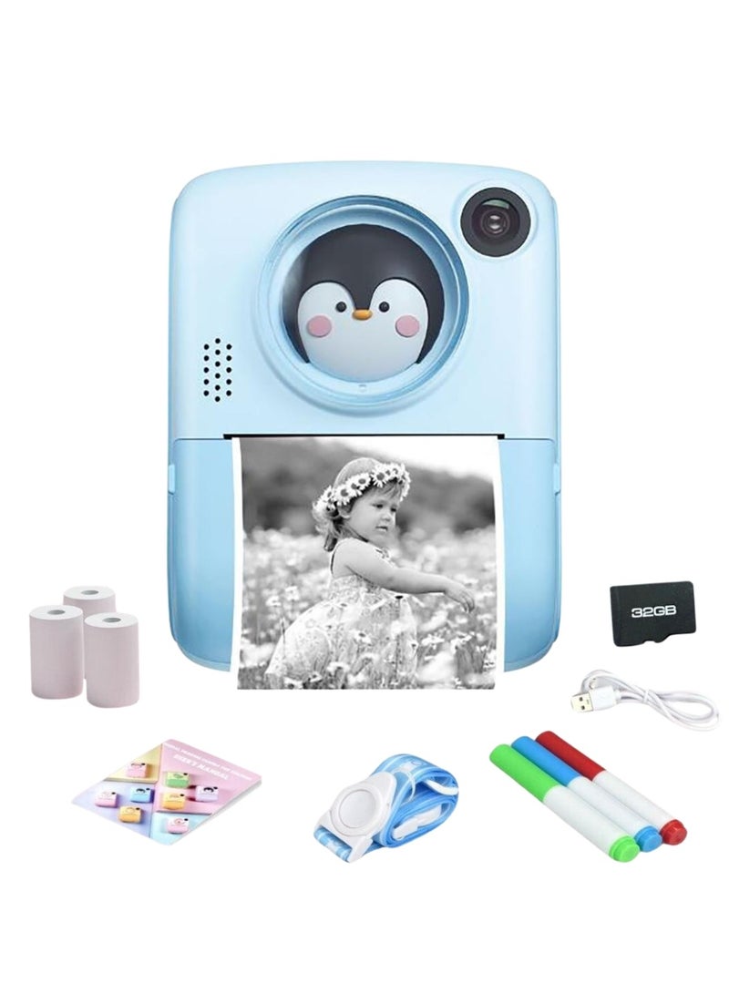 M1 Print Camera for Children, Instant Pictures, Thermal Printing Camera, 32GB Memory, 2.0