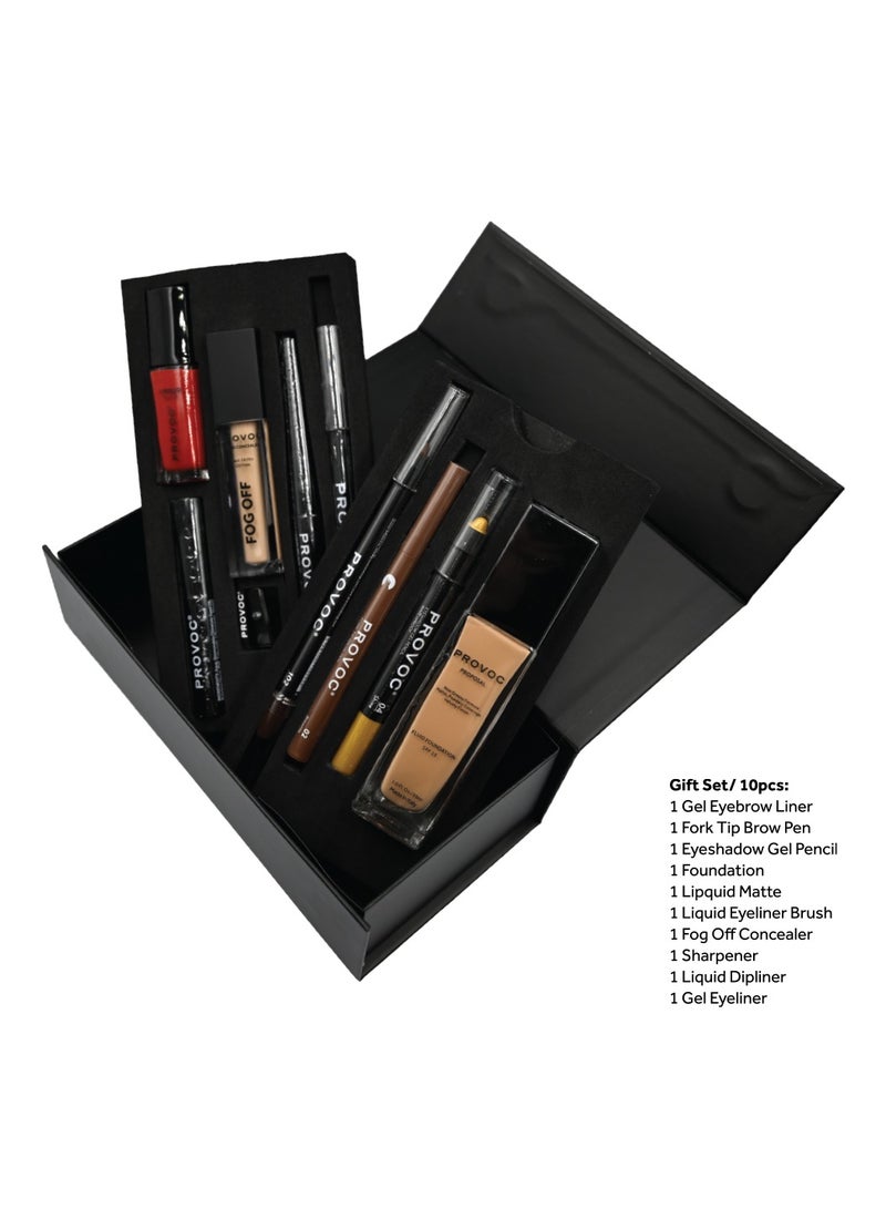 PROVOC Make-Up Gift Set 12 (Peel & Stick Box) 10pcs