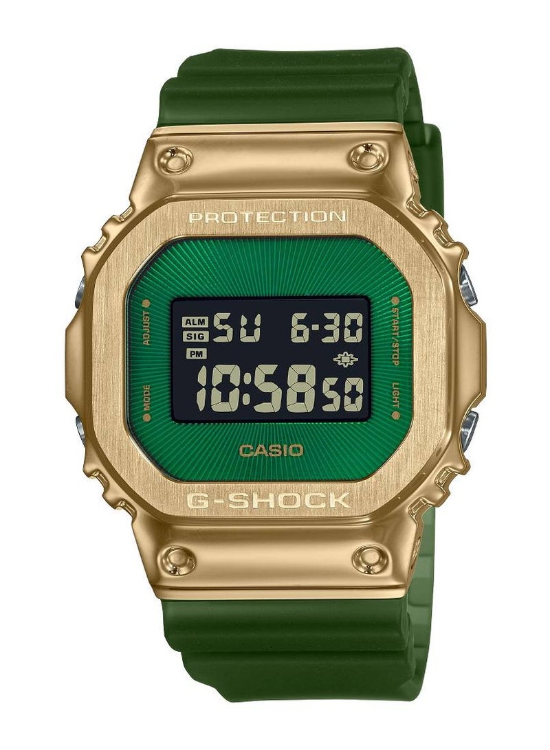 Unisex Digital Asymmetrical Shape Resin Wrist Watch GM-5600CL-3DR - 43.2 Mm