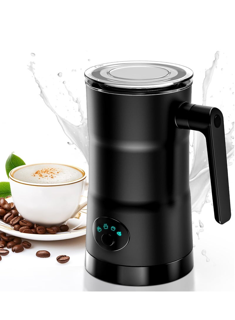 Electric 4-in-1 Milk Frother - 600W, 350ml Capacity, Hot & Cold Milk Frother with Intelligent Temperature Control. Silent Operation for Coffee, Latte, and Cappuccino