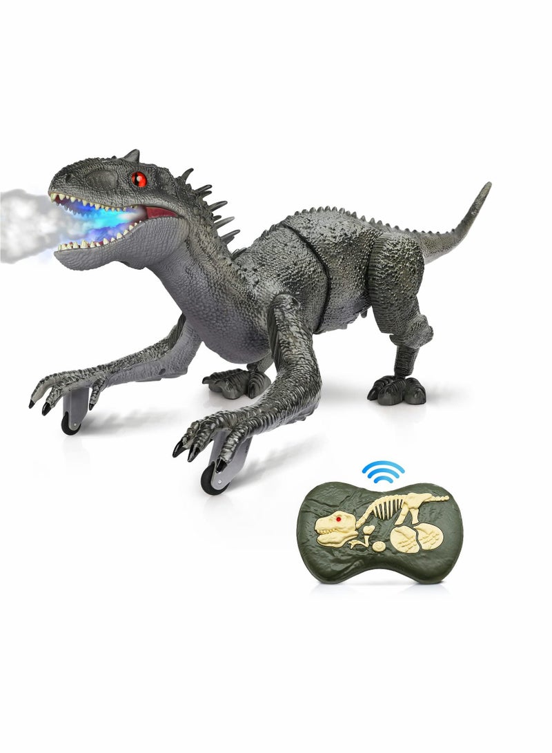 Remote Control Dinosaur for Boys 4-7 8-12, RC Walking Dinosaur Toys with Mist Spraying and Sounds, Large Trex Robot Dinosaur Toy for Boys Kids 5-7 8-12