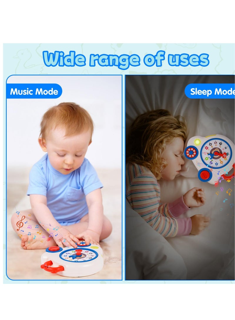 Early Learning Musical Toys Teaching Clock Toy for Kids, Time Number Puzzle Learning Toy Teaching Clocks, Suitable for 1 2 3 Year Old Boys Girls