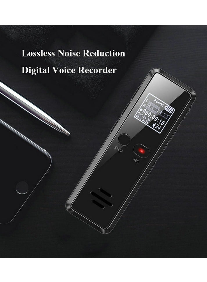 V90 Digital Voice Activated Recorder Dictaphone Long Distance Audio Recording MP3 Player Noise Reduction WAV Recorder ( 8 GB )
